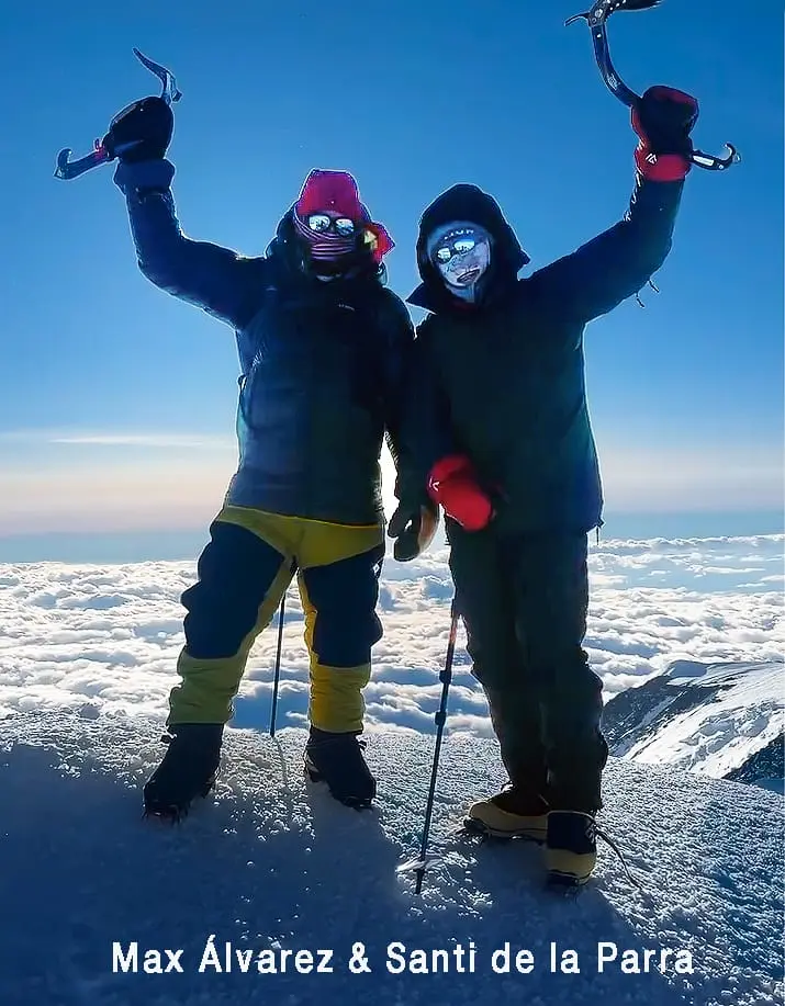 Max Álvarez y Santi de la Parra en Denali